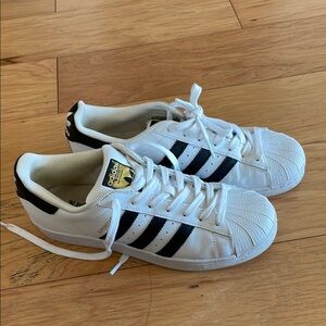Adidas Superstar White and Black Sneakers